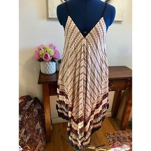 Blu Pepper Spaghetti Strap Asymmetrical Dress